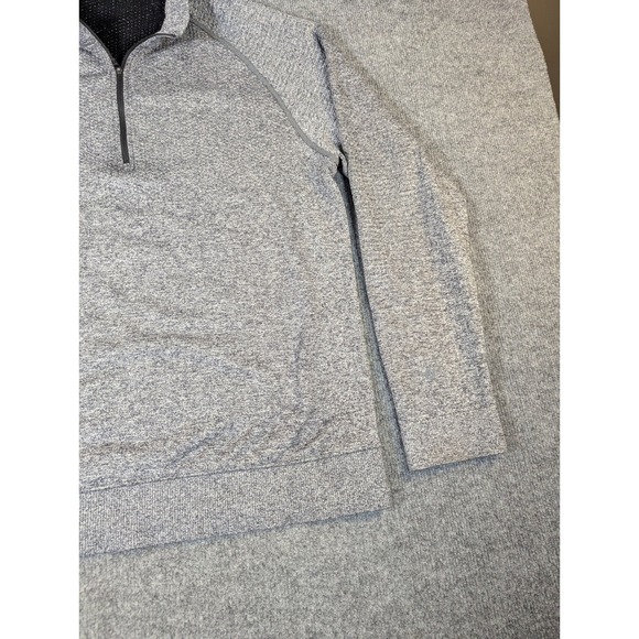 Lululemon Mens Grey Heathered Texture Quarter Zip Pullover Sweatshirt XL #2338 - Picture 7 of 11